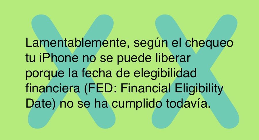 fecha de elegibilidad financiera (FED- Financial Eligibility Date) no se ha cumplido todavía