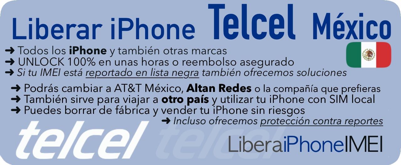 Liberar iPhone Telcel Mexico